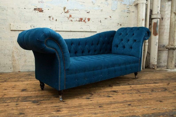 Chaiselounge Bank Sitz Liege Lounge Barock Rokoko Jugendstil klassisch Blaue Neu