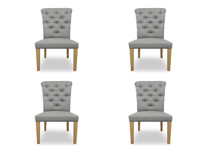 4x Stühle Stuhl Polster Design Lounge Sitz Lehn Garnitur Sessel Chesterfield