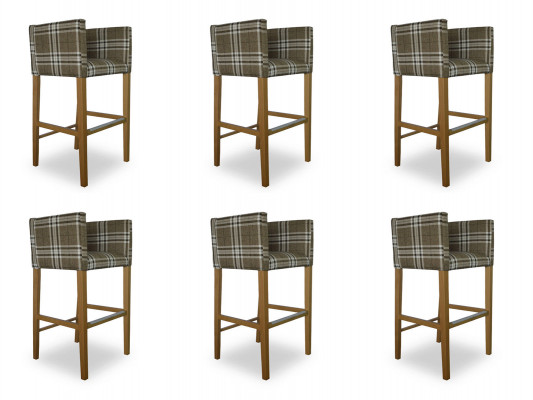 6x Barhocker Eck Stuhl Sessel Stühle Hocker Tresen Stuhl Polster Set Caro