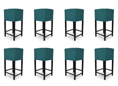 8x Barhocker Eck Stuhl Sessel Stühle Hocker Tresen Leder Polster Komplett Set