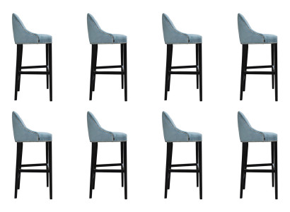 8x Design Hocker Bar Lehnstuhl Polster Stühle Sessel Wohn Zimmer Stuhl Barhocker