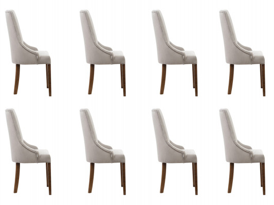 8x Designer Polster Stuhl Set Garnitur Stühle Komplett Lehn Sitz Lounge