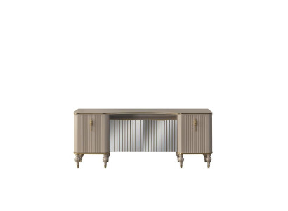 Moderne Beige Anrichte Luxuriöses Sideboard Wohnzimmer Holzschrank Neu