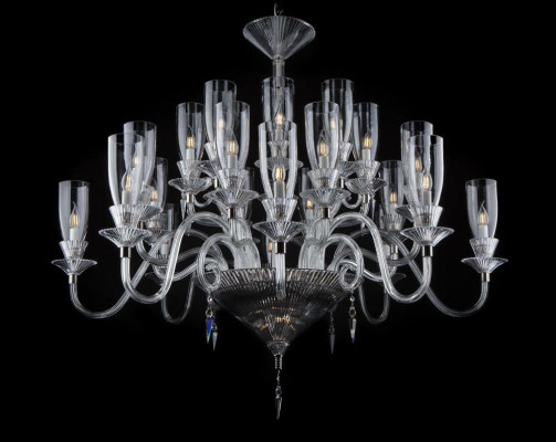 XXL Lampe 26x Kronleuchter Palast Villa D'Este Lichter Kristall Lampe Kronleuchter 