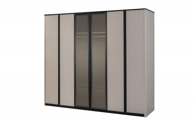 Schrank Kleiderschrank Garderobenschrank Moderne Holzschrank Grau
