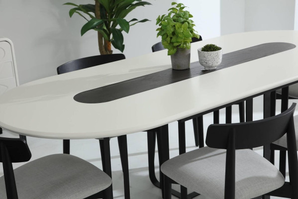 Esszimmer Gruppe Esstisch Stühle Tisch Holz Set 7tlg Weiß Tische Neu