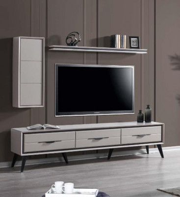 Stilvoller 3-türiger TV-Lowboard Moderner Wandschrank Designer Regal