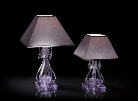 Leuchte Kristall Tischlampe Elite Bohemia Fuß Nachttisch Neu Büro