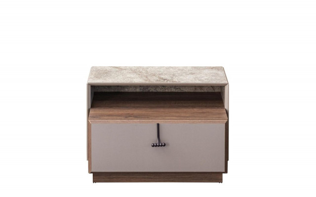 Gruppe Nachttische Nachtschranke Nachtkommoden Beistelltische Grau