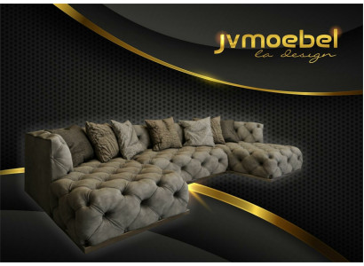 Ecksofa Sofa Couch Polster Garnirtur U Form Couchen Chesterfield Möbel Sofas Neu