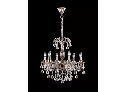 Lampe Kronleuchter Leuchte klassisch Luxus Wohnzimmer Chrome Kristall