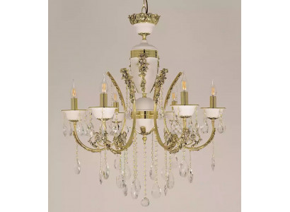 Luxus Kronleuchter Deckenlampe Luster Deckenleuchte Gold Kristall 60x100cm