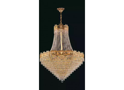 Luxus Deckenleuchter Kronleuchter Deckenlampe Lüster Gold Kristall 77x145