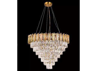 Luster Kronleuchter Deckenleuchter Luxus Gold Deckenlampe Kristall