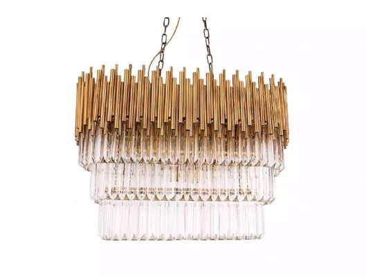 Leuchte Deckenlampe Kronleuchter Deckenleuchter Luxus Gold Lüster Kristall