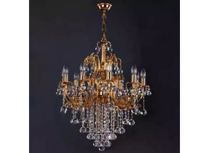 Luxus Lüster Kristall Deckenleuchter Kronleuchter Deckenlampe Gold Lampe