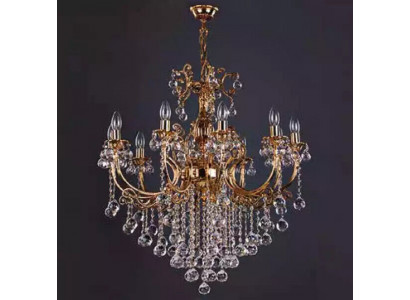 Luxus Lampe Deckenleuchter Lüster Kronleuchter Deckenlampe Kristall Gold