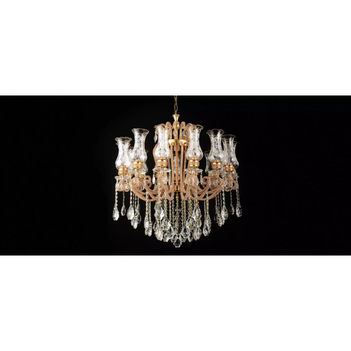 Luxus Lüster Kristall Deckenleuchter Kronleuchter Deckenlampe Gold Lampe