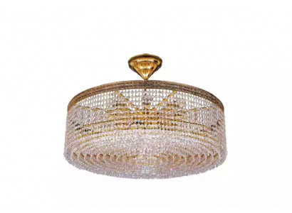 Luxus Deckenleuchter Lüster Kronleuchter Deckenlampe Gold Kristall Lampe