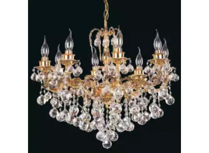 Luxus Lüster Kronleuchter Deckenlampe Deckenleuchter Crystal Art Gold