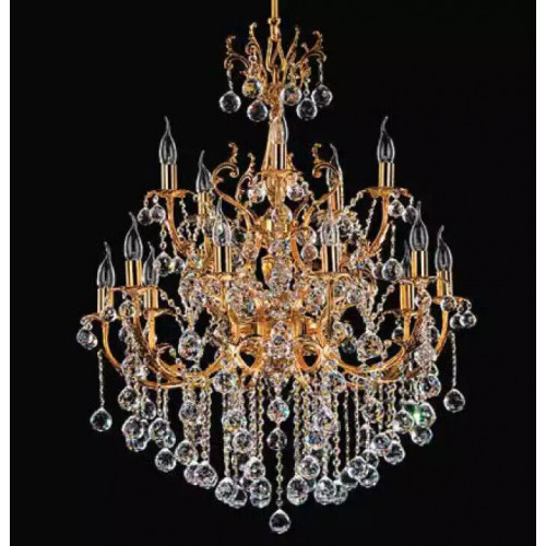 Deckenleuchter Luxus Kronleuchter Deckenlampe Lüster Gold Kristall 75x125