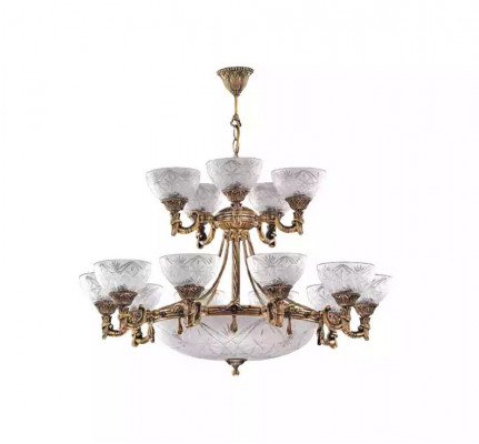 Deckenlampe Lüster Deckenleuchter Lampe Kronleuchter Glas Grau Lampen