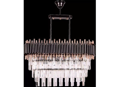 Kronleuchter Deckenleuchter Luxus Grau Deckenlampe Lüster Kristall