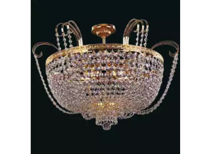 Lüster Luxus Deckenleuchter Kronleuchter Deckenlampe Gold Kristall Lampe