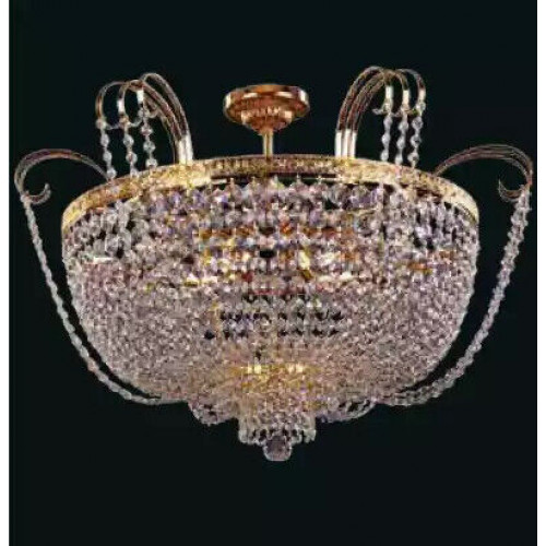 Lüster Luxus Deckenleuchter Kronleuchter Deckenlampe Gold Kristall Lampe