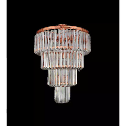 Deckenlampe Deckenleuchter Luxus Gold Kronleuchter Lüster Kristall Art