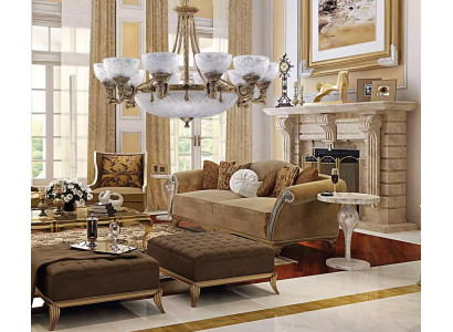 Kronleuchter Lüster Deckenlampe Deckenleuchter Lampe Glas Gold Grau