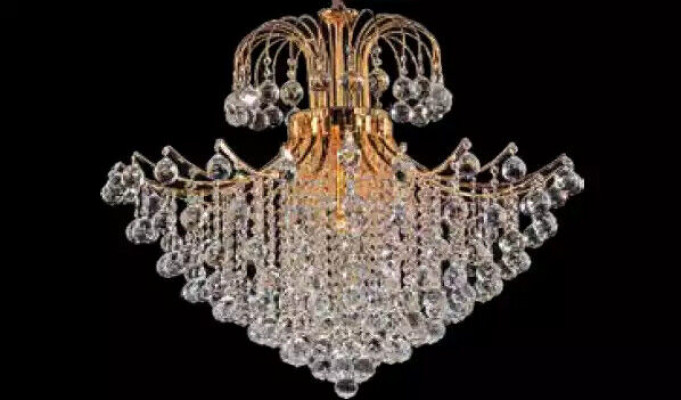 Luxus Lüster Kronleuchter Deckenlampe Deckenleuchter Lampen Gold Art