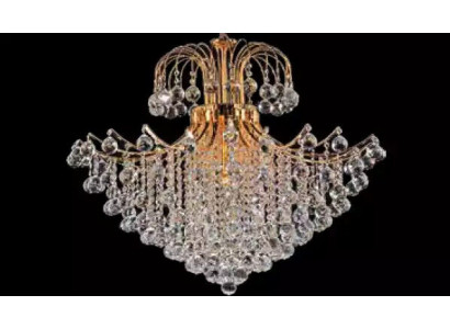 Luxus Lüster Kronleuchter Deckenlampe Deckenleuchter Lampen Gold Art