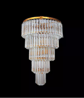 Deckenlampe Deckenleuchter Luxus Gold Kronleuchter Lüster Kristall Art