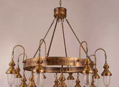 Antik Stil Leuchte Lampe Kronleuchter Ritter Runde Lampen Deckenleuchte