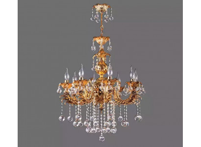 Deckenlampe Lüster Luxus Deckenleuchter Gold Kronleuchter Kristall Lampe