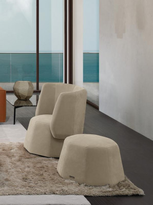 Design Sessel Luxus Einsitzer Modern Lehn Textil 1 Sitz Möbel Einsitzer Prianera