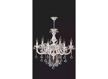 Luxus Kronleuchter Deckenlampe Lüster Deckenleuchter Weiß Kristall