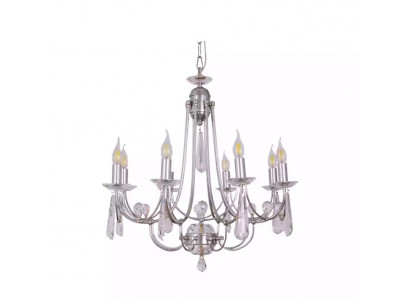 Edle Deckenlampe Kronenlampe Prunkleuchter Lüster Weiß Deckenleuchter