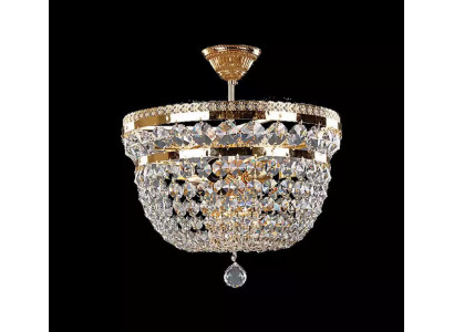 Kronleuchter Luxus Lüster Deckenlampe Deckenleuchter Gold Kristall Art