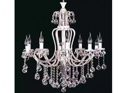 Luxus Deckenleuchter Lüster Kronleuchter Deckenlampe Kristall Silber