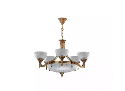 Deckenlampe Lüster Deckenleuchter Lampe Kronleuchter Glas Grau Leuchten