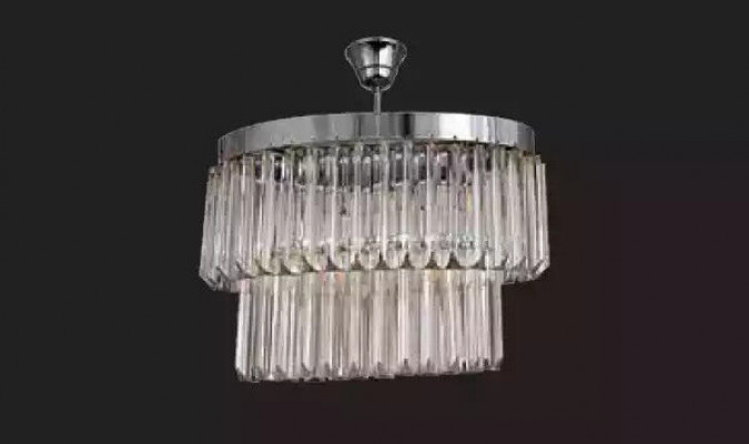 Wohnzimmer Kronleuchter Crystal Deckenleuchte neu grau Modern