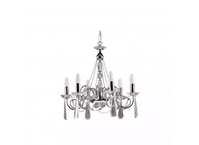 Silber Lüstern Hängende Kronenlampe Kronleuchter Prunklampe Modern Art