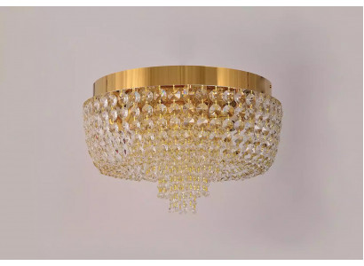 Deckenleuchter Luxus Gold Kronleuchter Deckenlampe Lüster Kristall Art