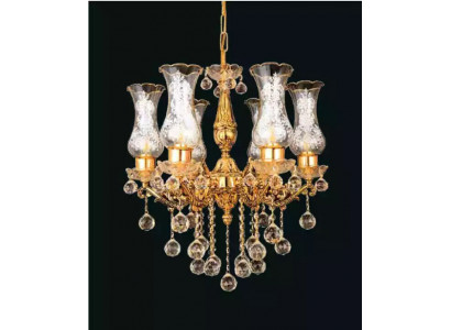 Deckenlampe Deckenleuchter Kronleuchter Gold Lüster Kristall Lampe