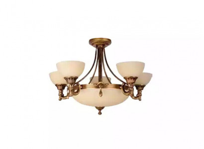 Beige Deckenlampe Kristallhängeleuchte Gold Glaslüster Kristallprunkleuchte