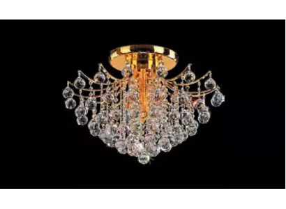 Goldener Zierkronleuchter Deckenleuchter Lichtkristallleuchte Luxus Lampe