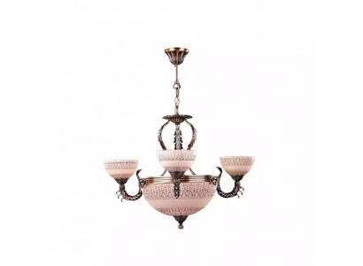 Deckenlampe Lüster Deckenleuchter Lampe Kronleuchter Glas Braun Gold