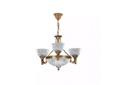 Deckenlampe Lüster Deckenleuchter Lampe Kronleuchter Glas Grau Gold